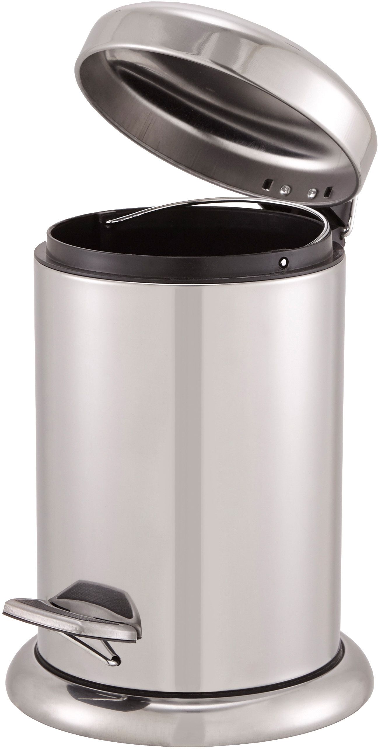 GoodHome Korana Chrome effect Metal Bathroom Bin - 3L