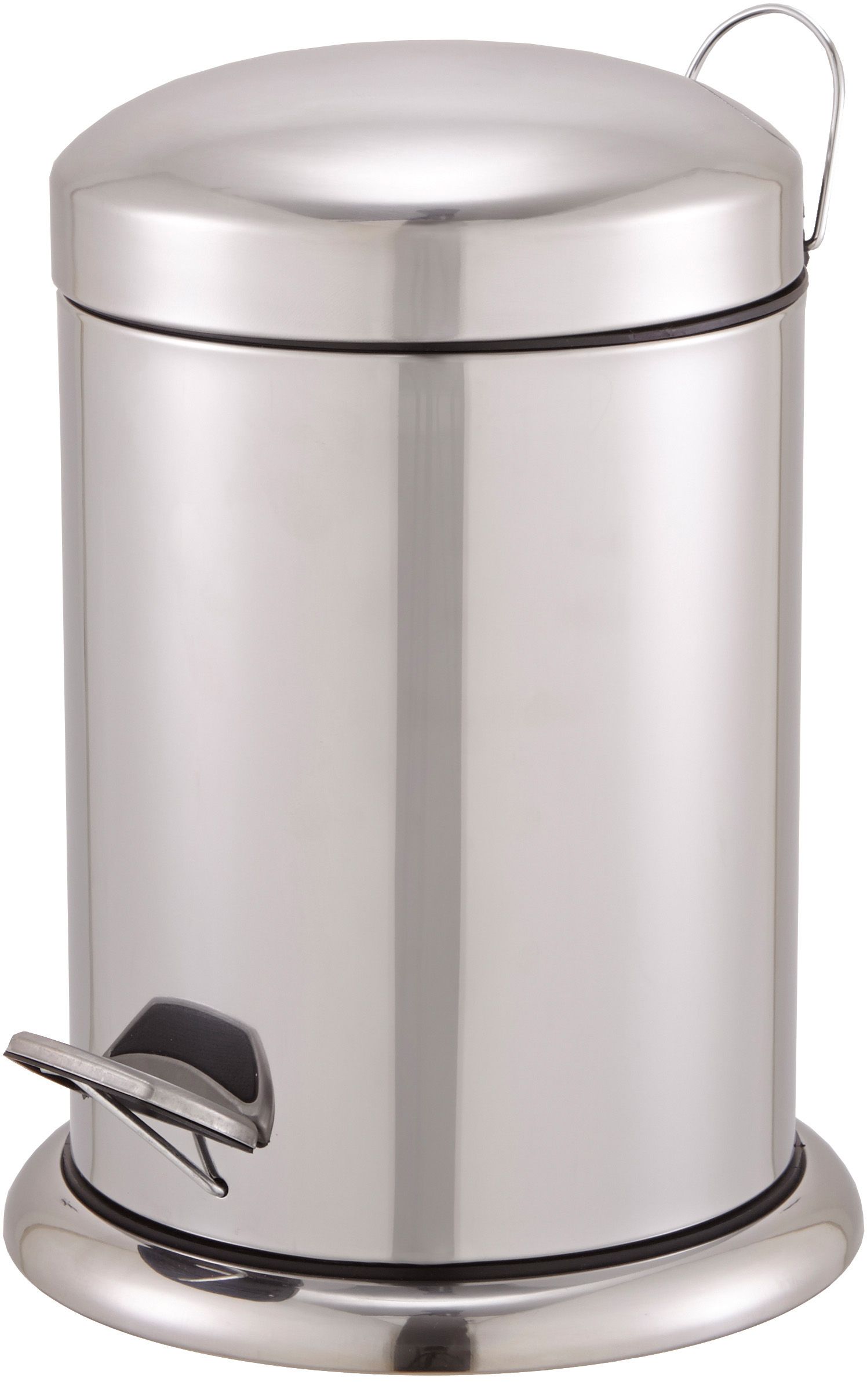 GoodHome Korana Chrome effect Metal Bathroom Bin - 5L