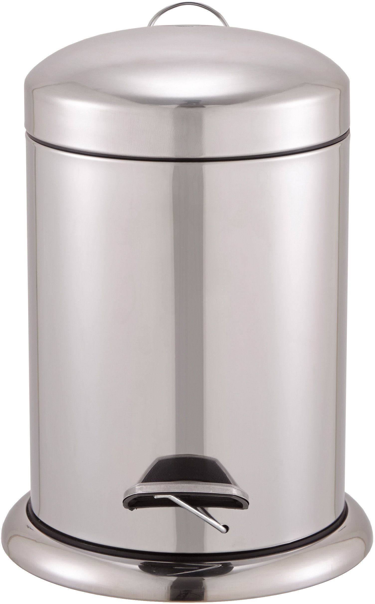 GoodHome Korana Chrome effect Metal Bathroom Bin - 5L