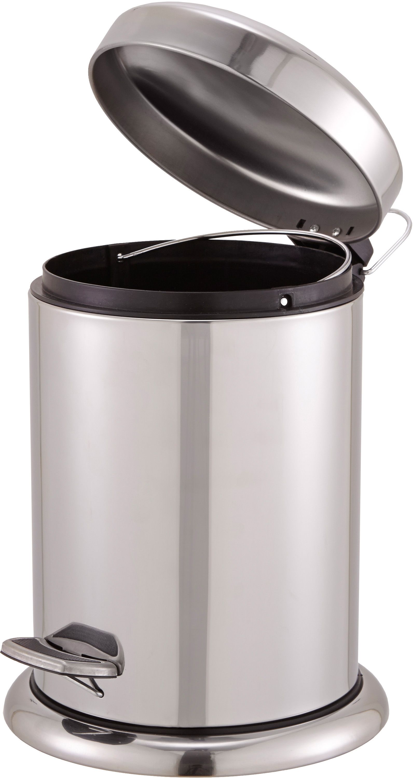 GoodHome Korana Chrome effect Metal Bathroom Bin - 5L