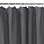 GoodHome Koros Anthracite Plain Shower curtain (W)180cm