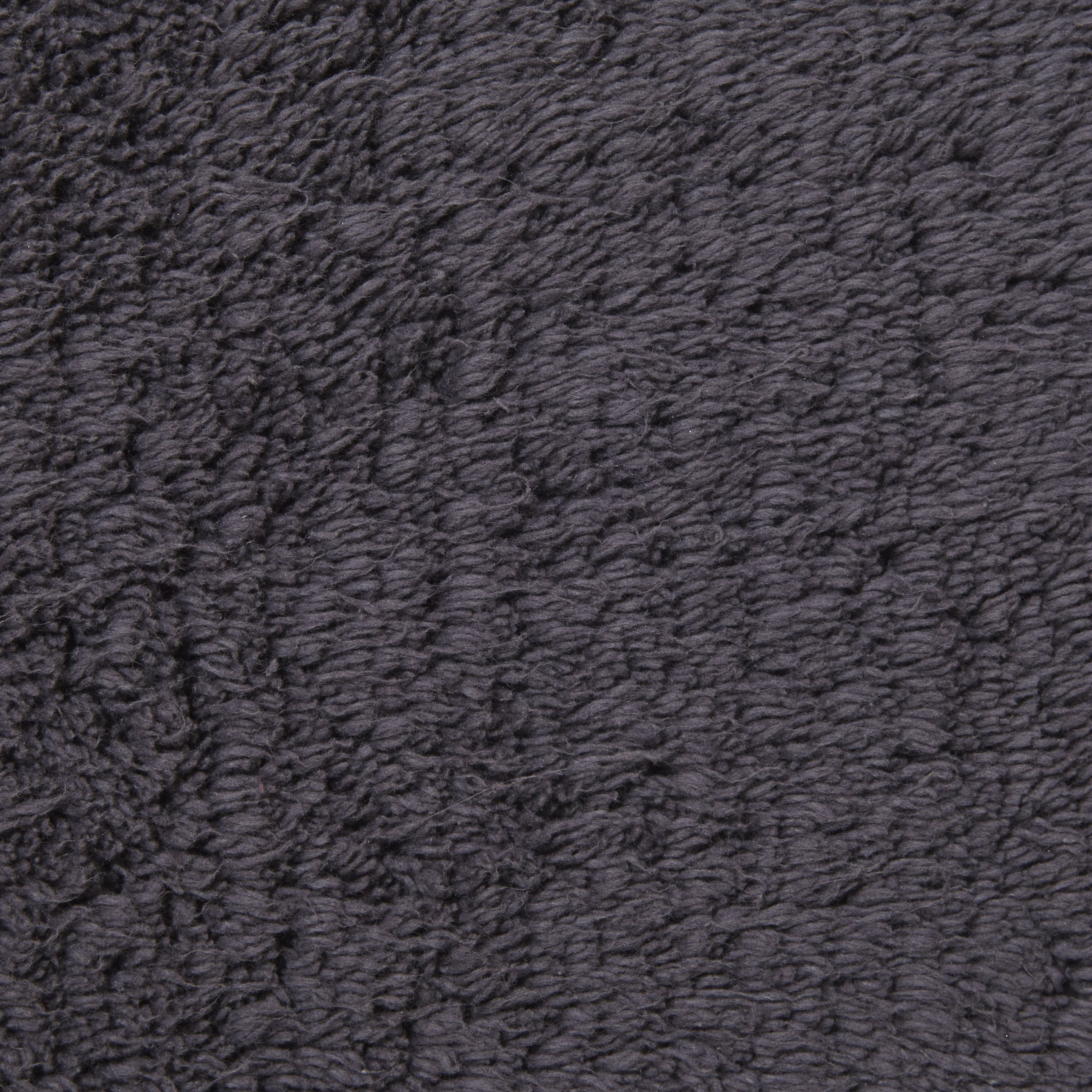 GoodHome Koros Anthracite Toilet cut Pedestal mat (L)45cm (W)50cm