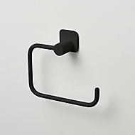 GoodHome Koros Black Wall-mounted Toilet roll holder (W)153mm