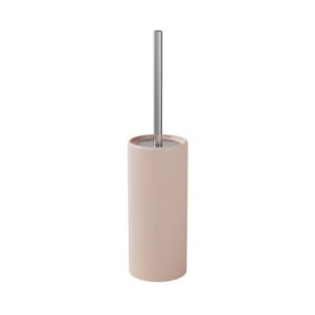 GoodHome Koros Blush pink Ceramic, polypropylene (PP) & stainless steel Toilet brush & holder