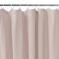GoodHome Koros Blush pink Plain Shower curtain (L)1800mm