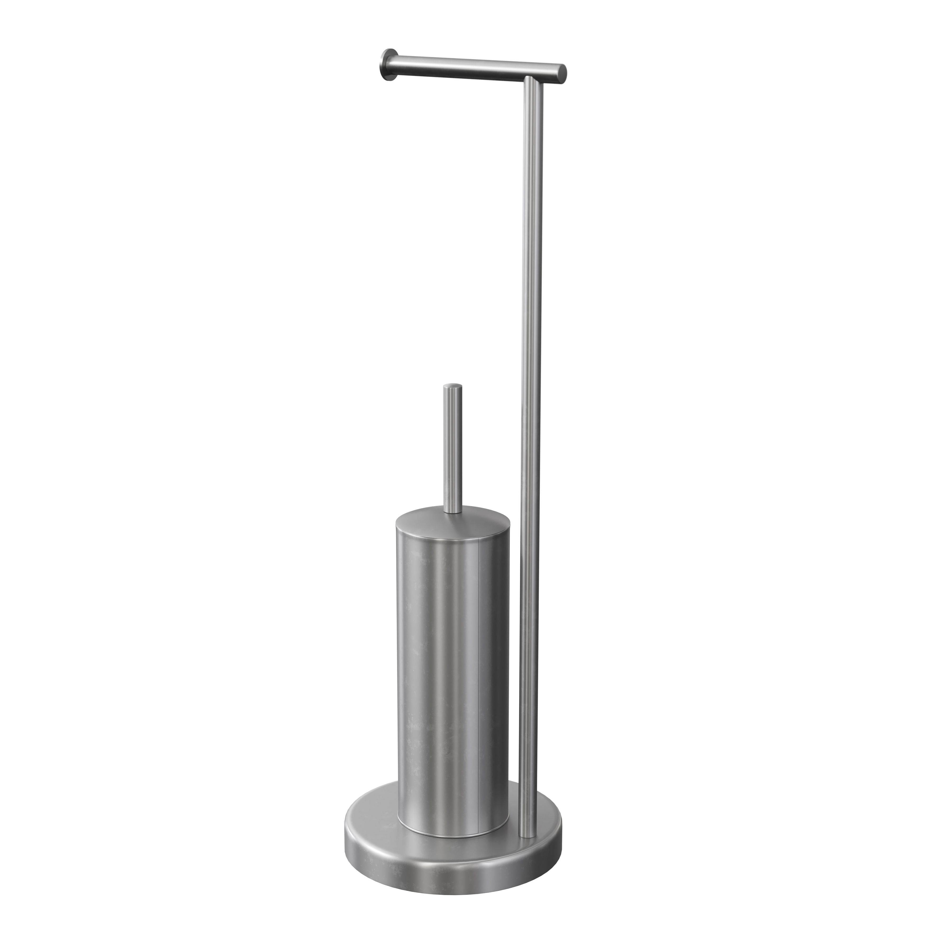 Chrome toilet brush and toilet roll holder new arrivals