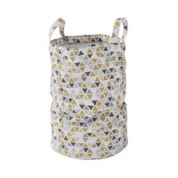 GoodHome Koros Grey, white & yellow 45L Laundry bag (H)52cm (W)34cm