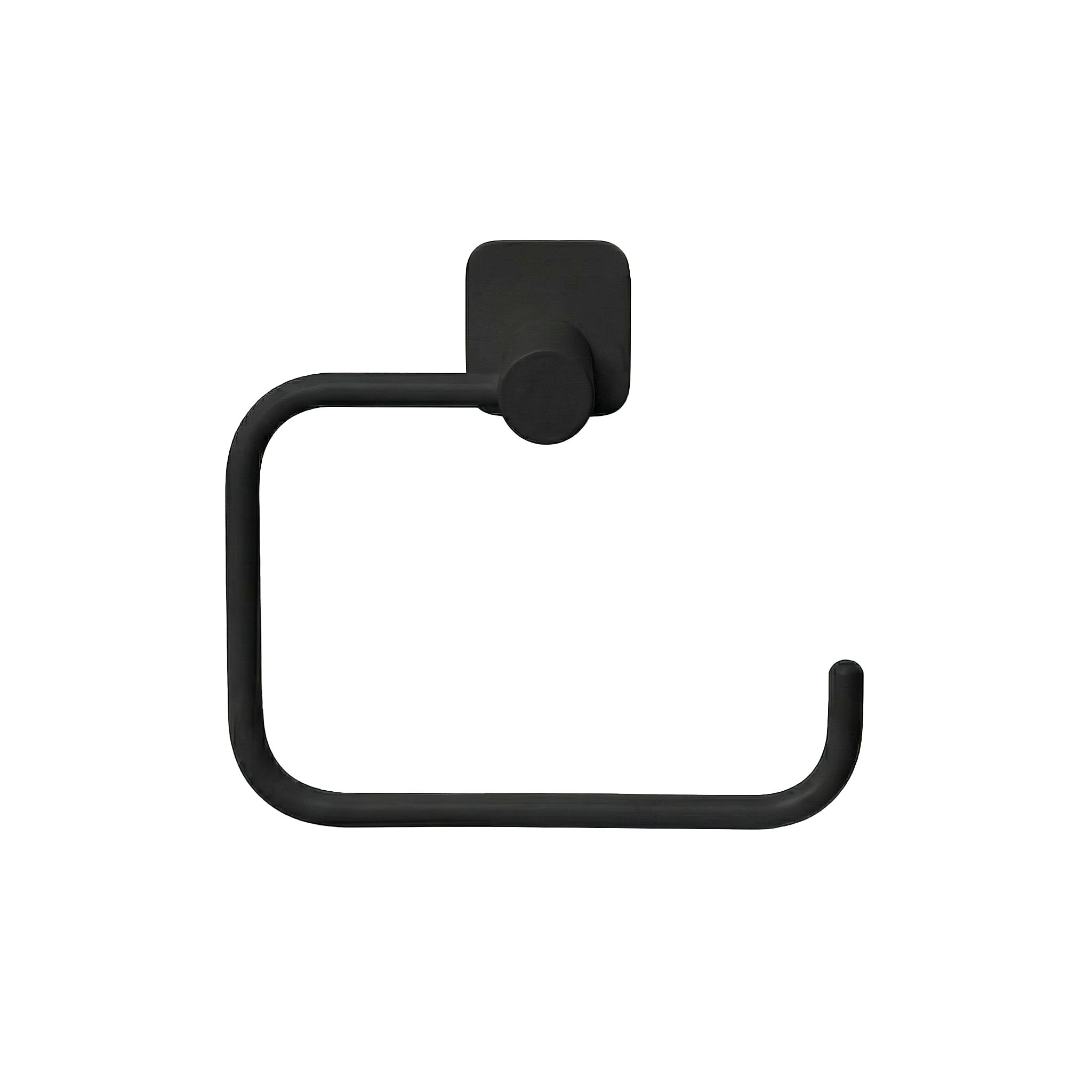 GoodHome Koros Matt Black Wall-mounted Toilet roll holder (H)1280mm (W)1530mm