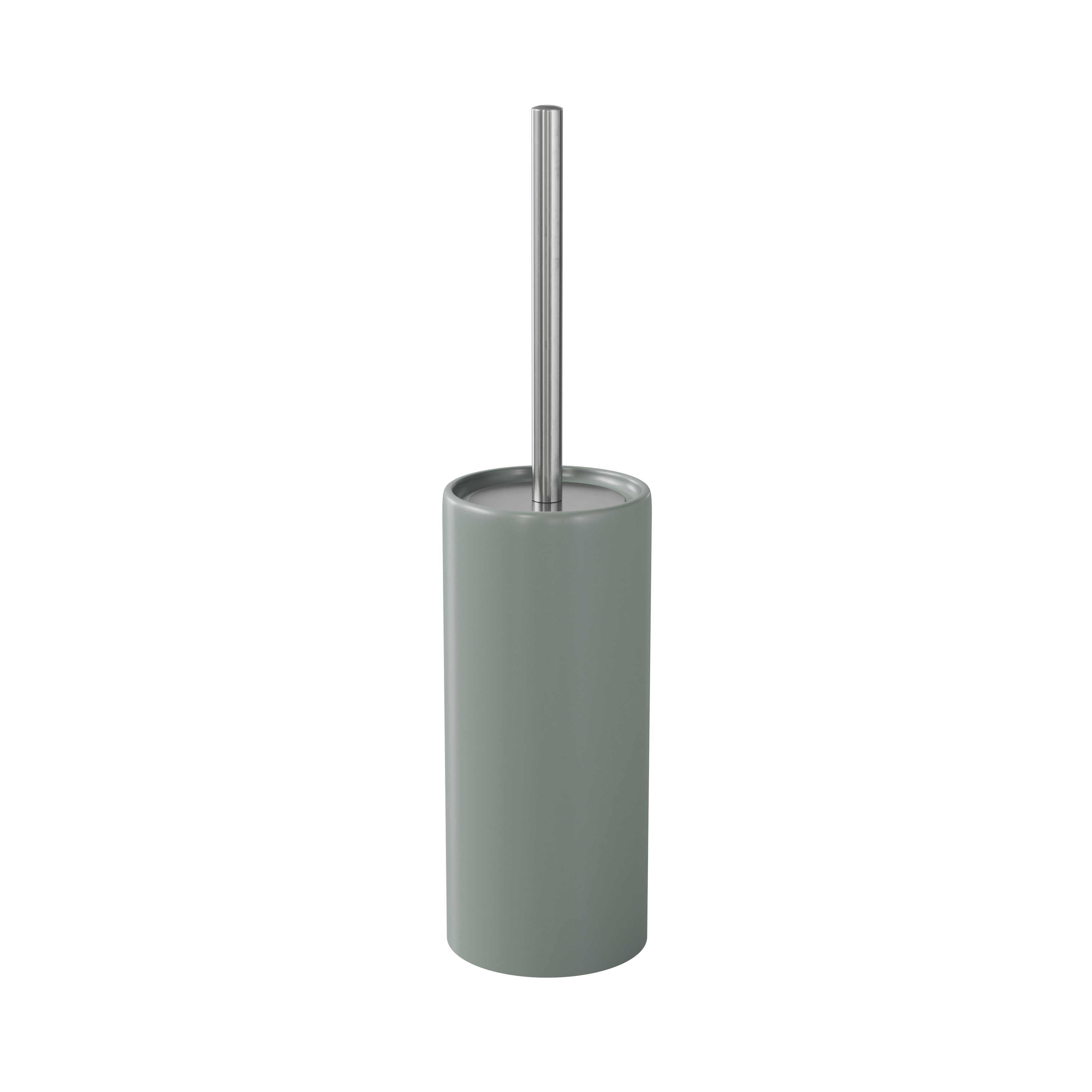 GoodHome Koros Matt Sage grey Toilet brush & holder DIY at B&Q