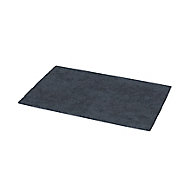 GoodHome Koros Midnight blue Cotton Anti-slip Bath mat (L)800mm (W)500mm