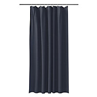 GoodHome Koros Midnight blue Plain Shower curtain (L)1800mm