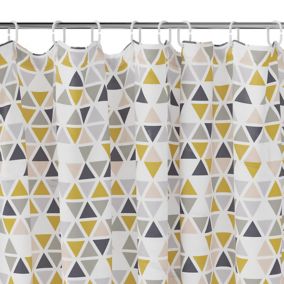 GoodHome Koros Multicolour Triangle Shower curtain (W)180cm