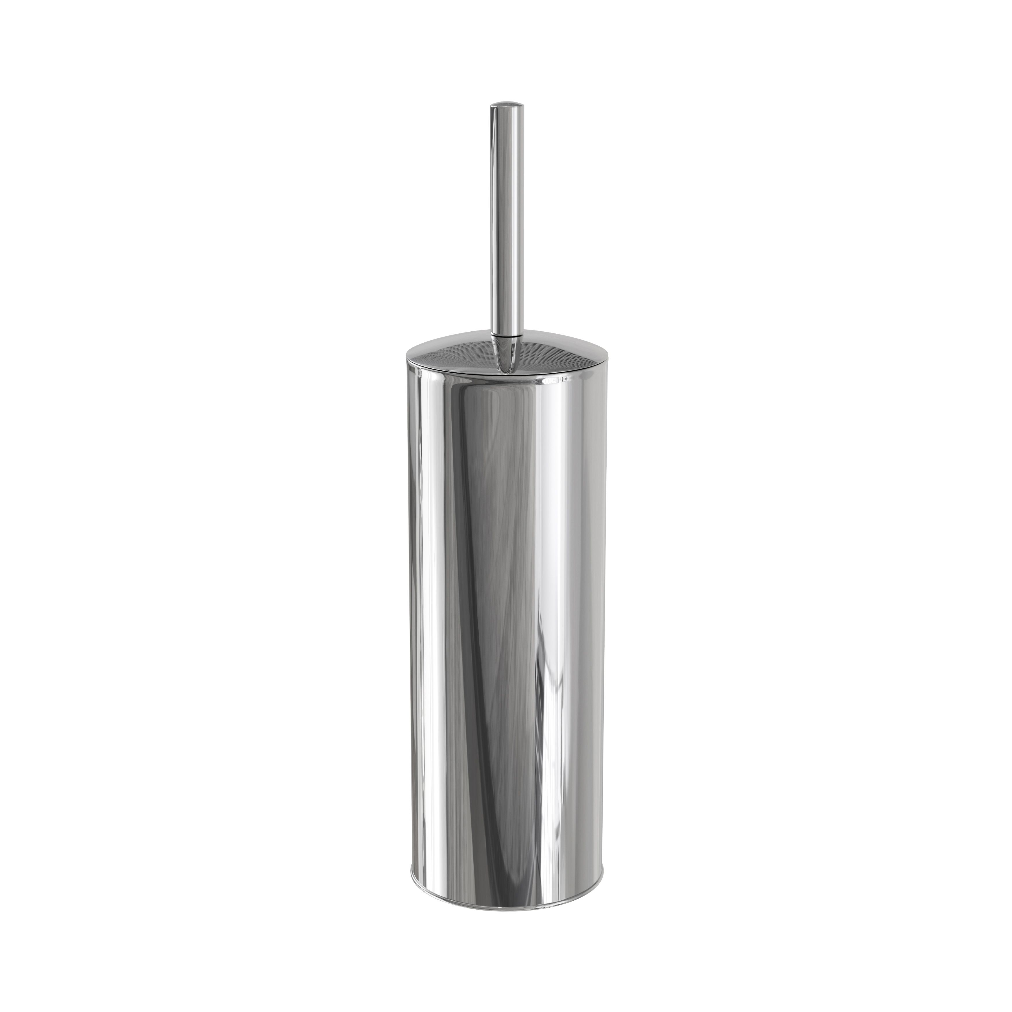 GoodHome Koros Polished Chrome effect Toilet brush & holder DIY at B&Q