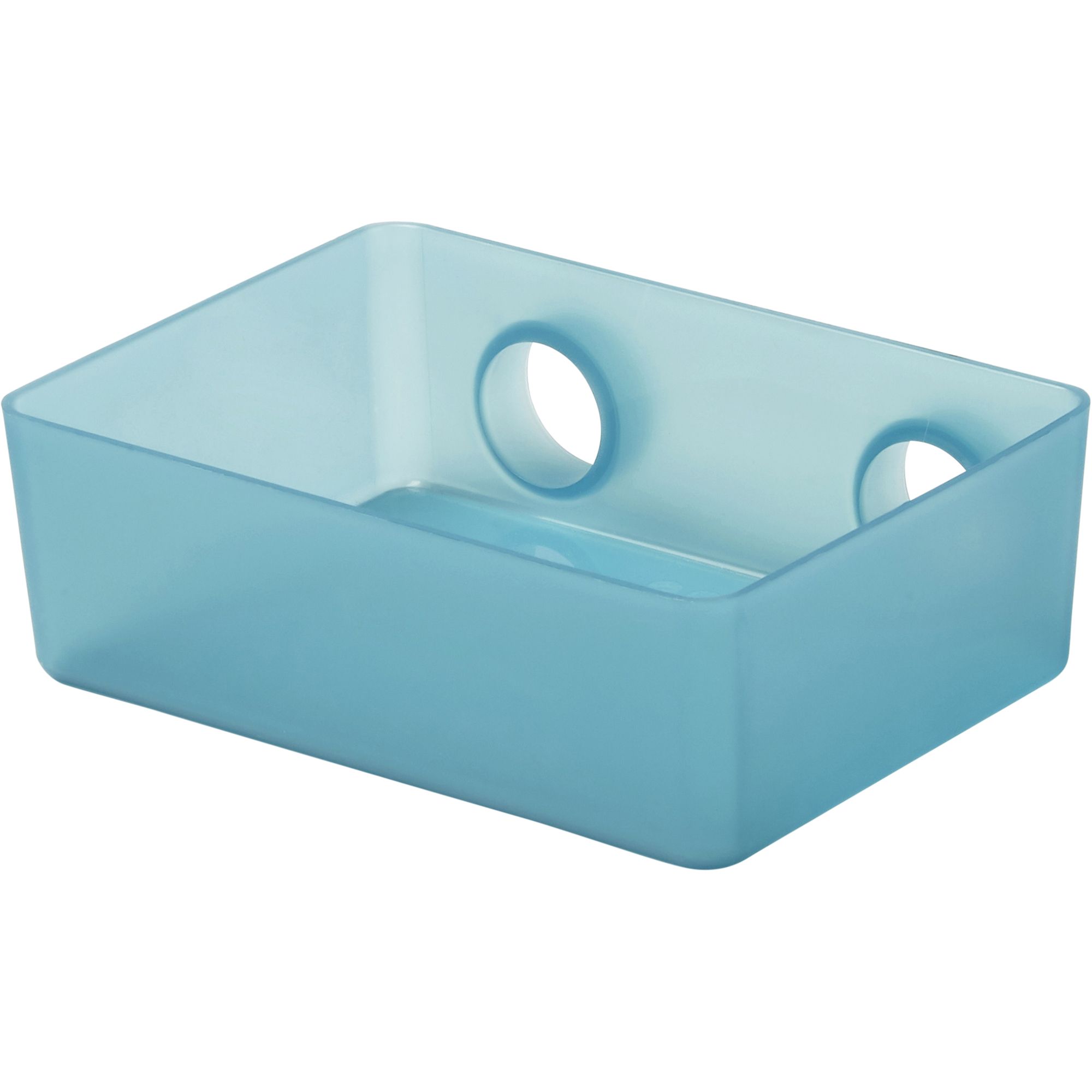 GoodHome Koros Polypropylene Blue Storage basket