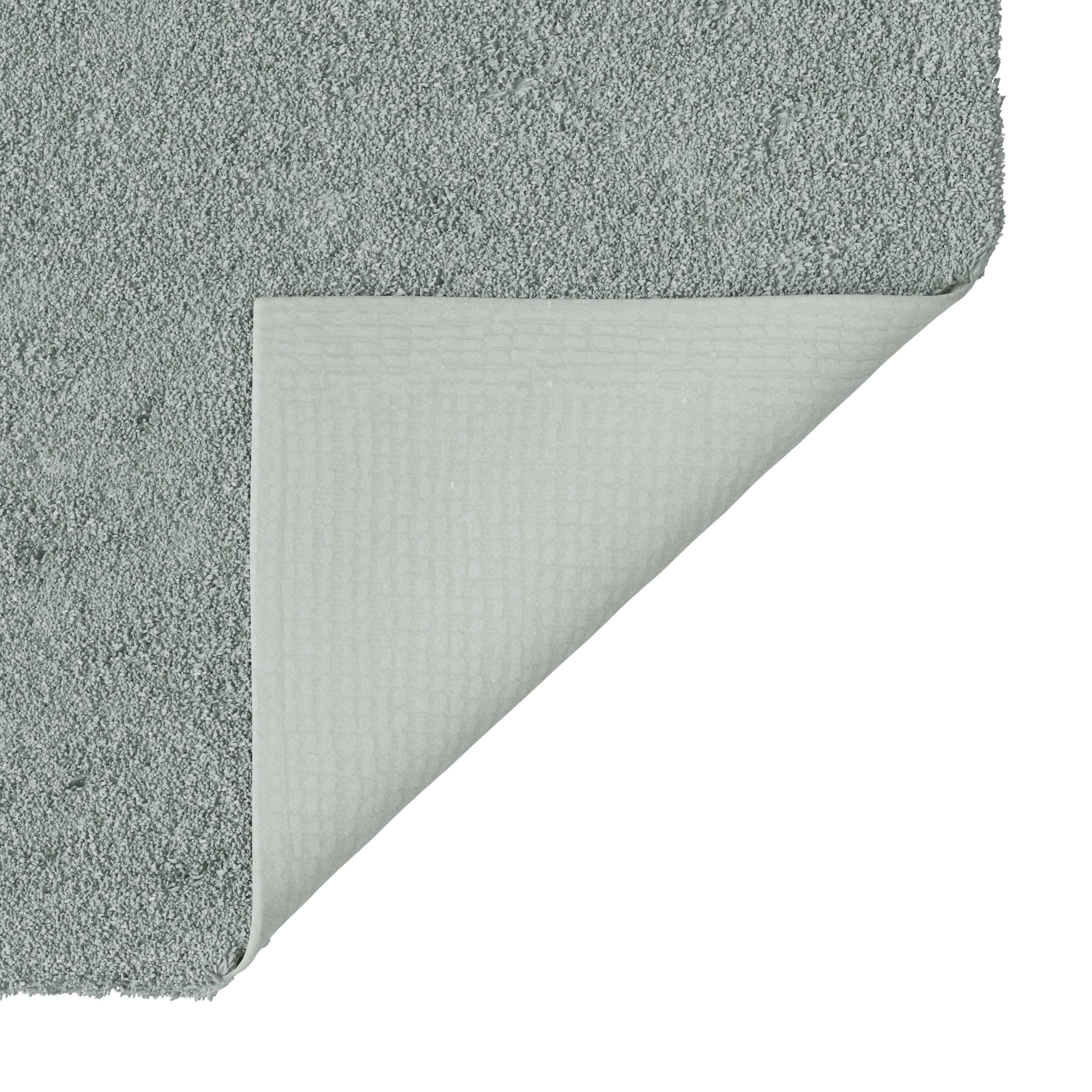 GoodHome Koros Sage grey Rectangular Bath mat (L)80cm (W)50cm