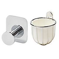 GoodHome Koros Silver effect Bathroom accessory set