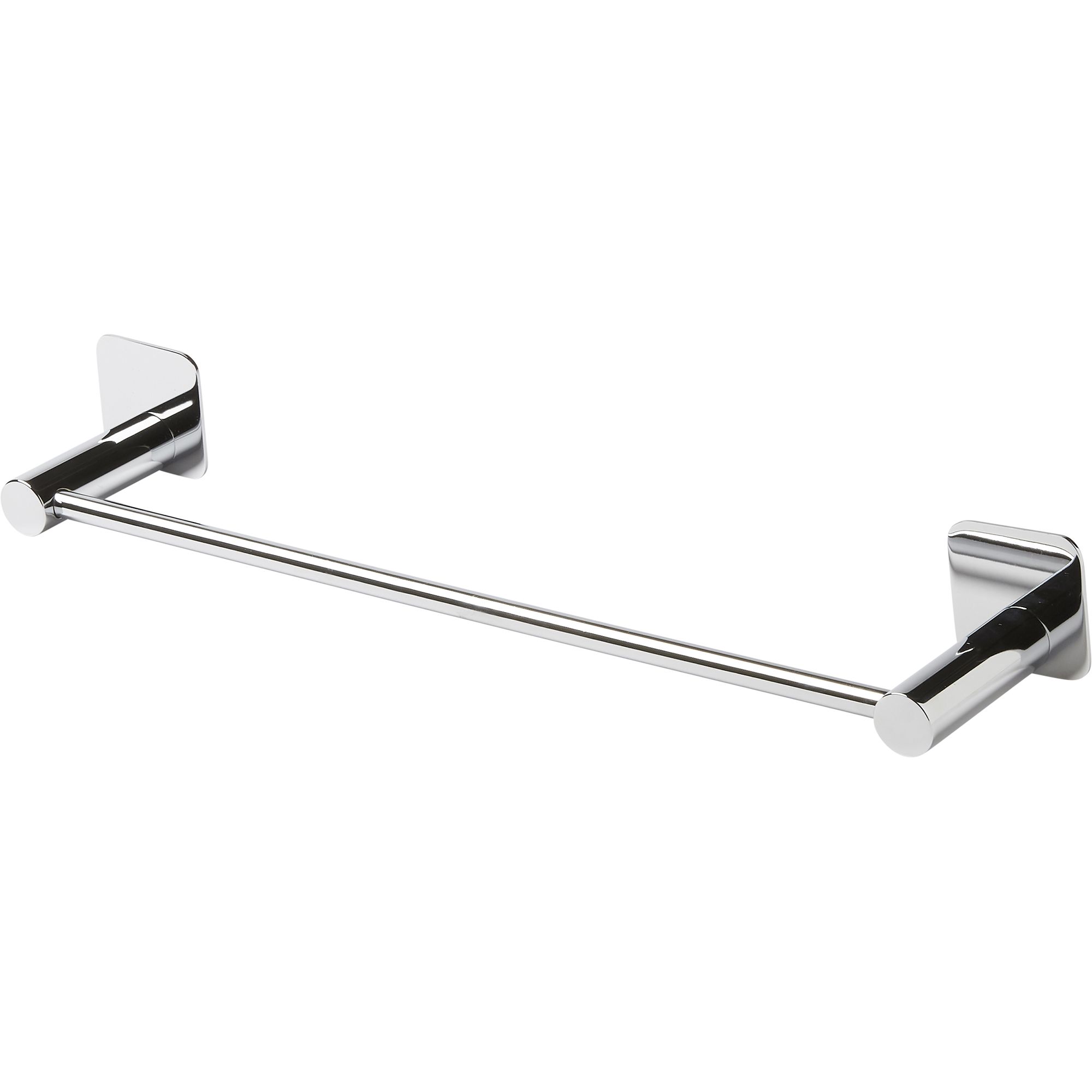 GoodHome Koros Silver effect Steel Wall-mounted Towel rail (W)42.3cm