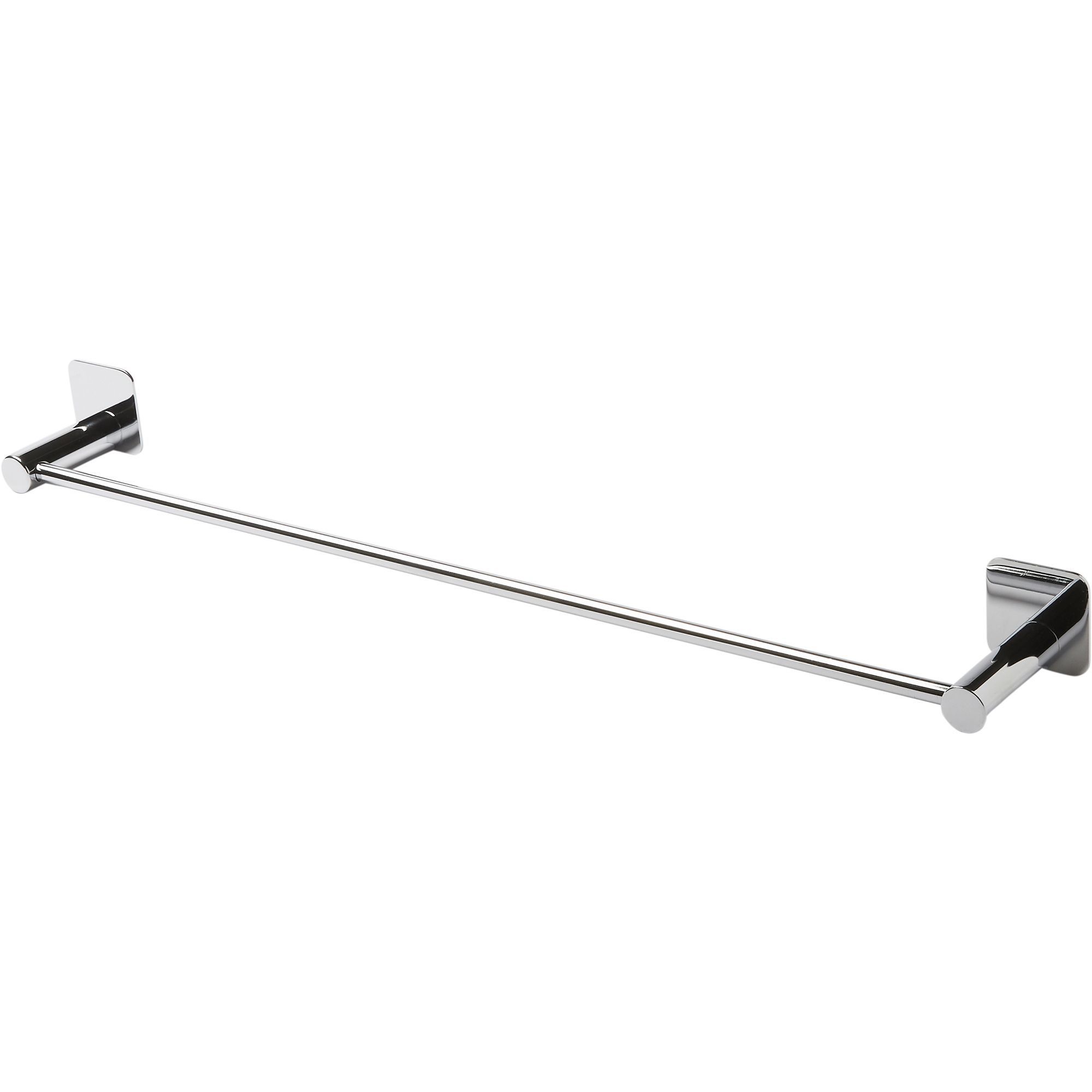 GoodHome Koros Silver effect Steel Wall mounted Towel rail W 62.3