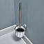 GoodHome Koros Silver effect Wall-mounted Toilet brush holder
