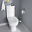 GoodHome Koros Silver effect Wall-mounted Toilet brush holder