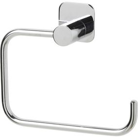 GoodHome Koros Silver effect Wall-mounted Toilet roll holder (H)128mm (W)153mm