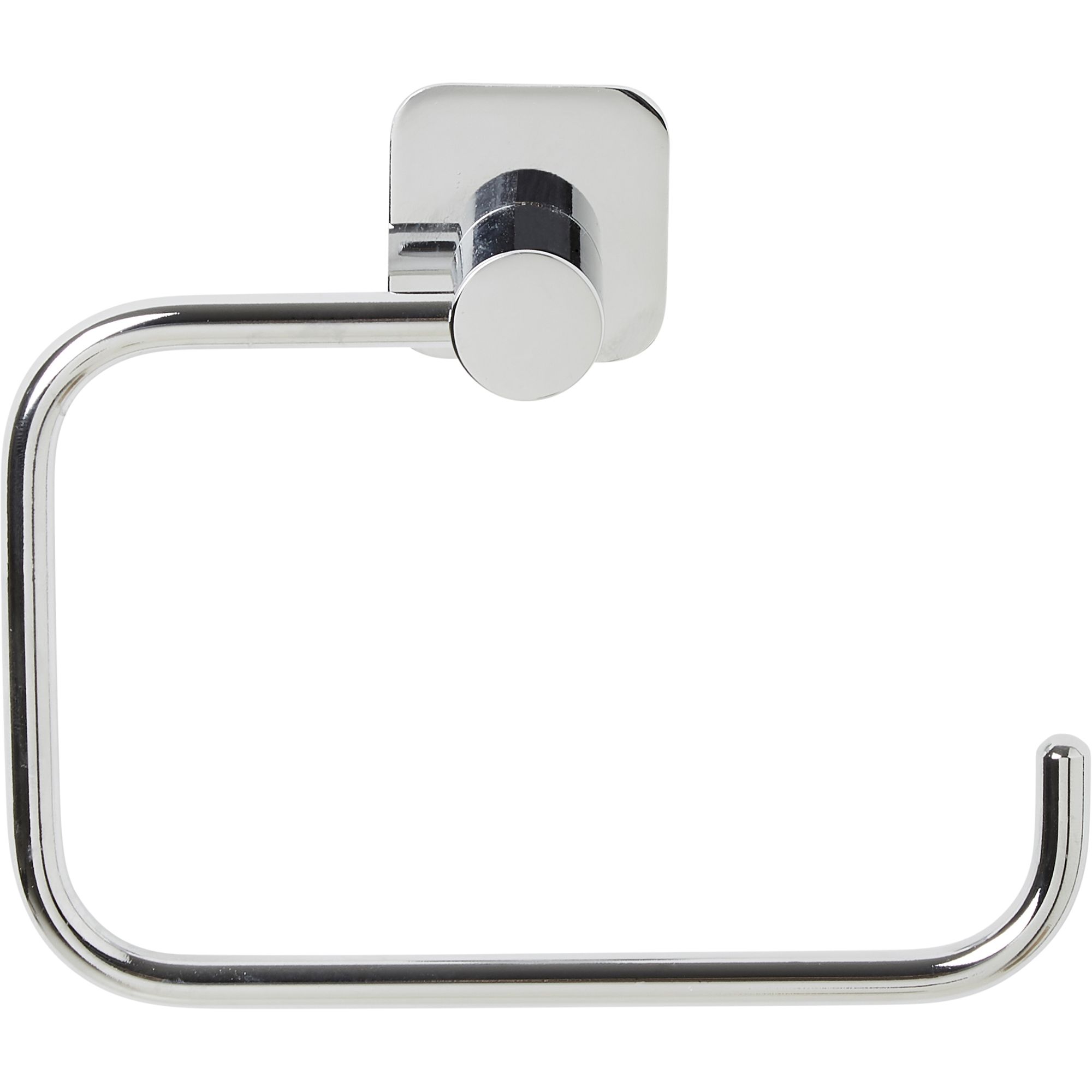 GoodHome Koros Silver effect Wall-mounted Toilet roll holder (H)128mm (W)153mm