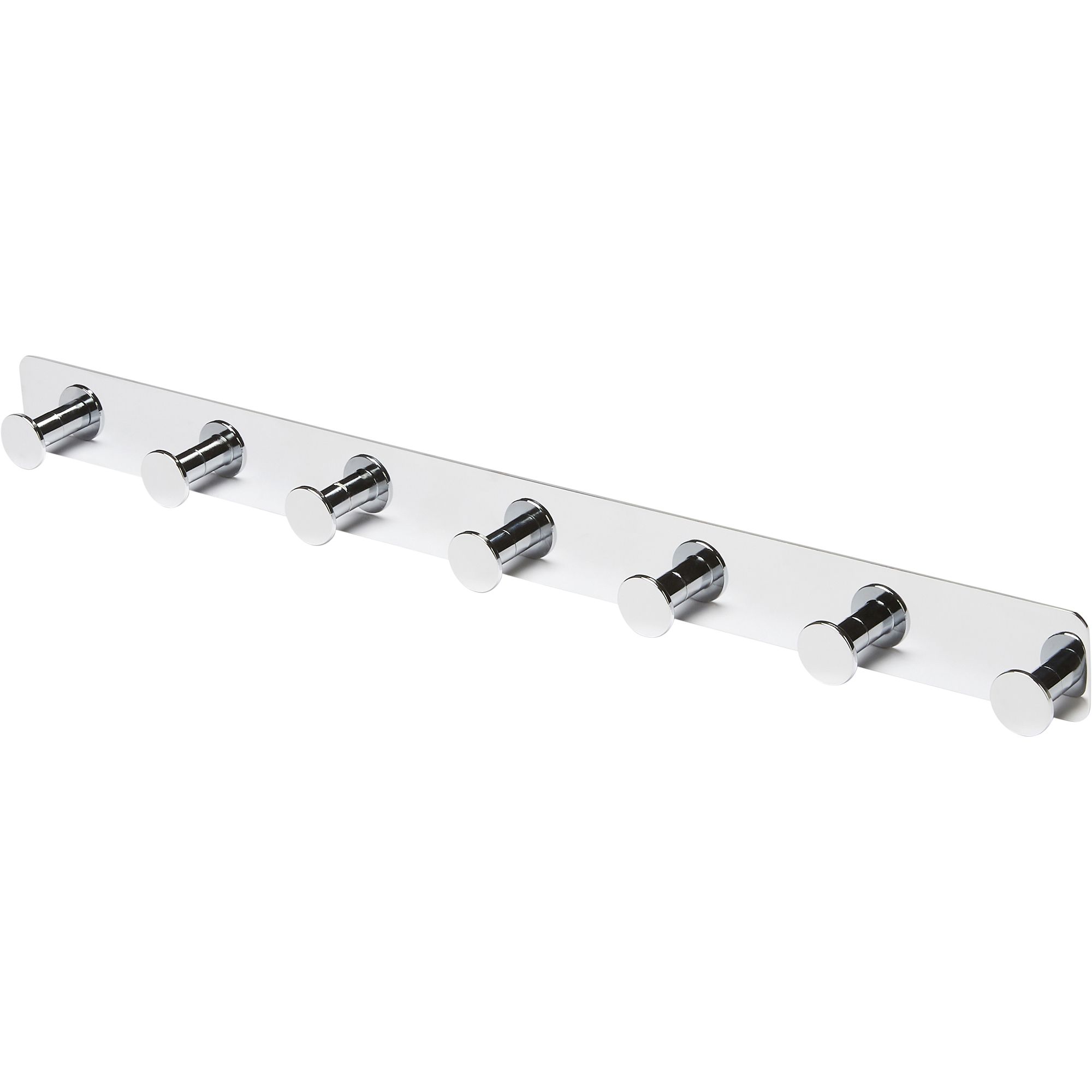 GoodHome Koros Steel 7 Hook rail, (L)482mm (H)40mm