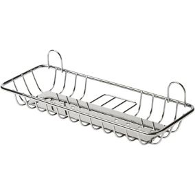 GoodHome Koros Steel Shower caddy (W)29cm