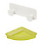 GoodHome Koros Translucent green & white Plastic & steel Bathroom accessory set