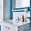 GoodHome Koros Translucent Wall-mounted Bathroom Shelf (D)10.8cm (H)0.46cm (L)28cm