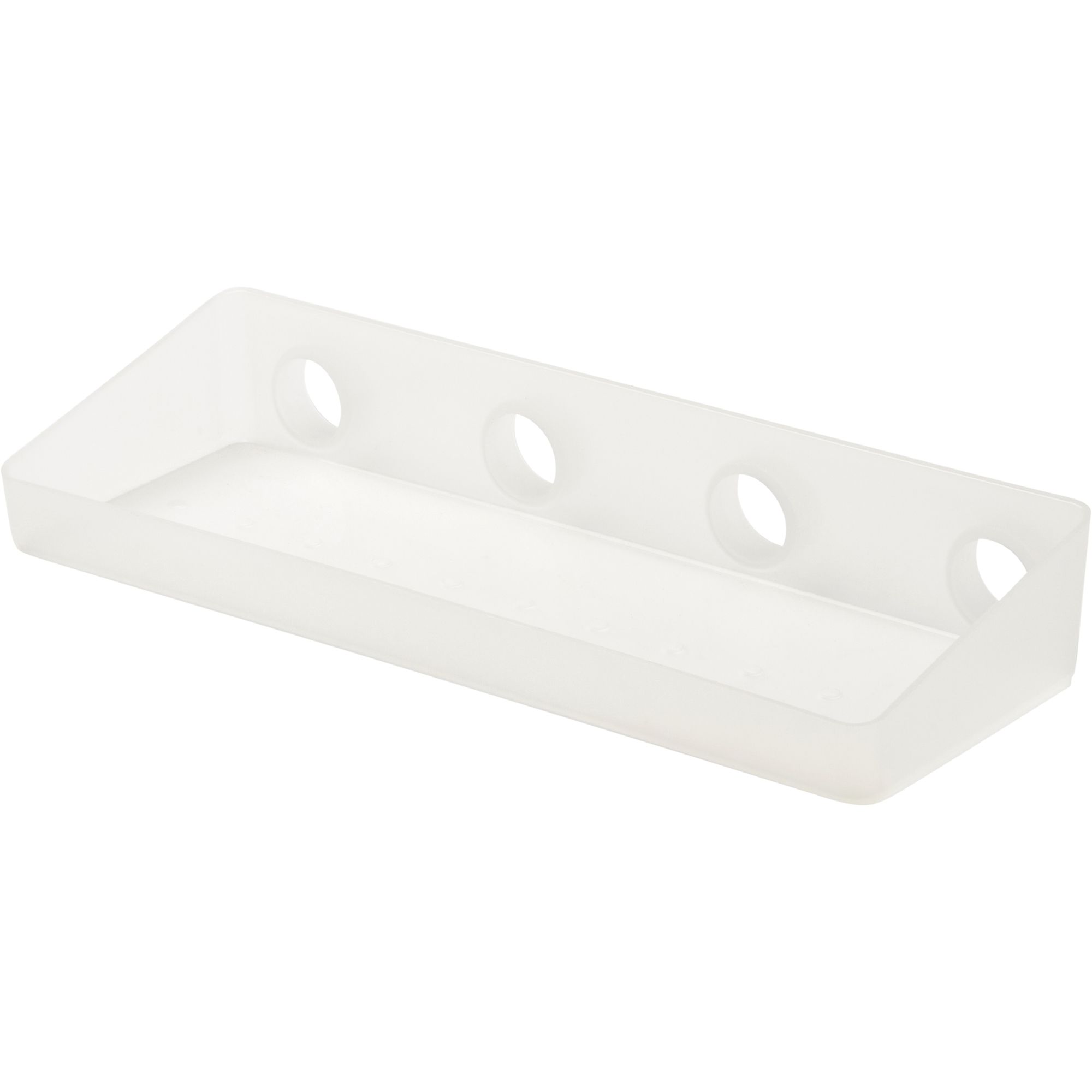 GoodHome Koros Translucent white Plastic & steel Bathroom accessory set
