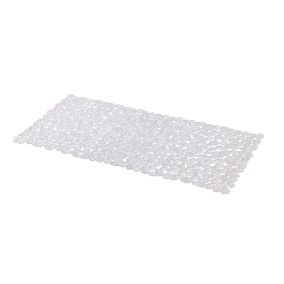 GoodHome Koros Transparent Pebbles Rectangular Bath & shower mat (L)70cm (W)33cm