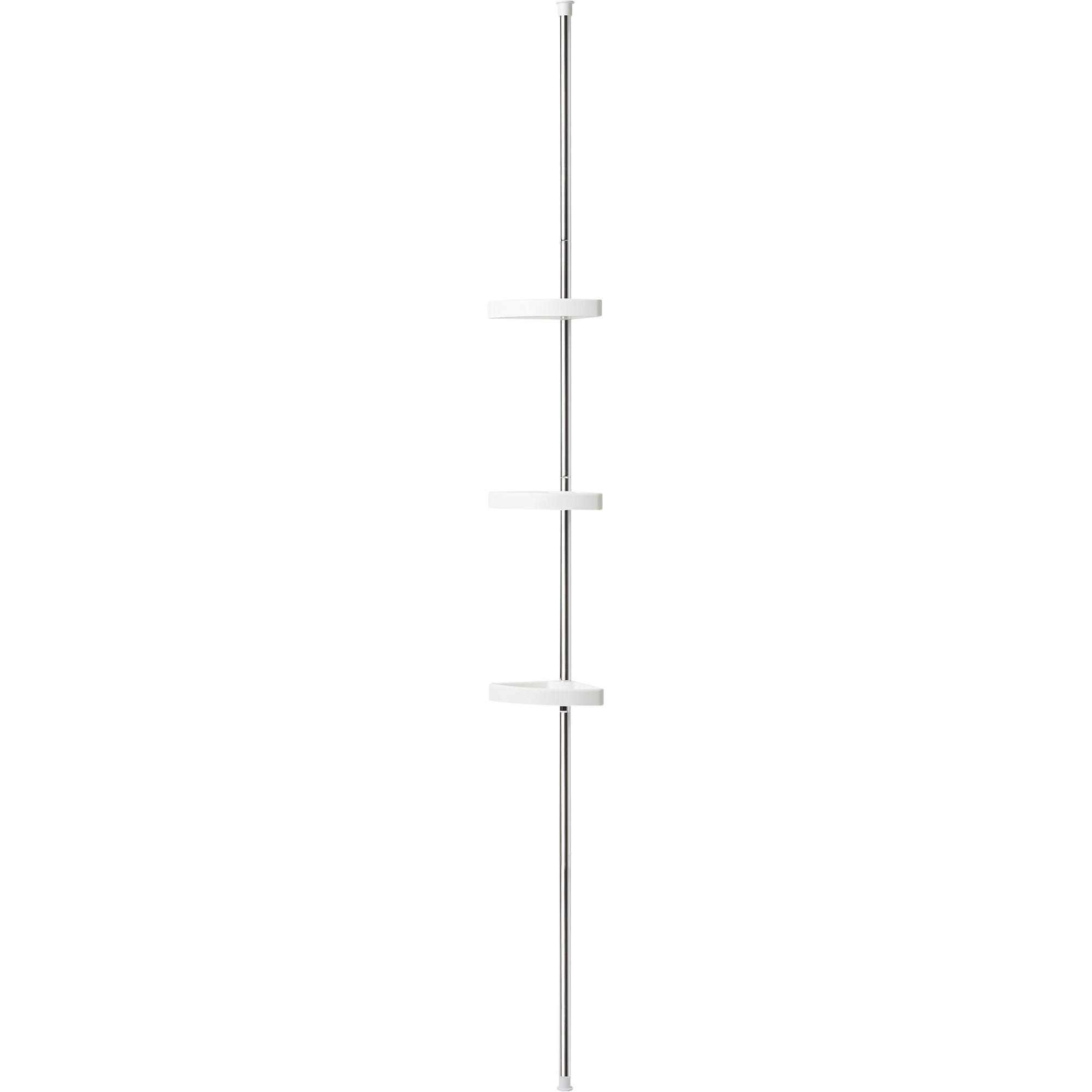 GoodHome Koros White Bathroom Shower storage rail