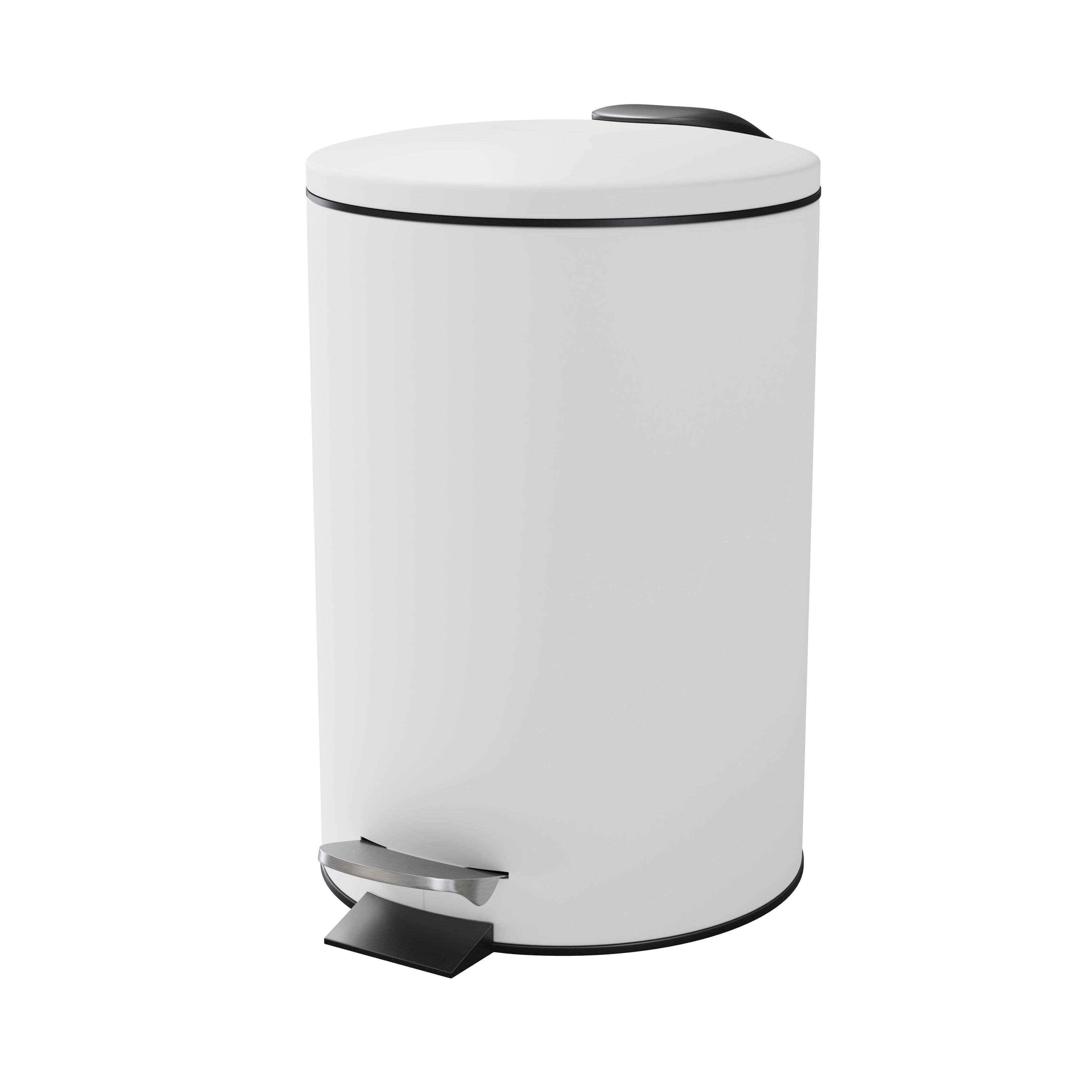 GoodHome Koros White Metal Bin 3L DIY at B&Q