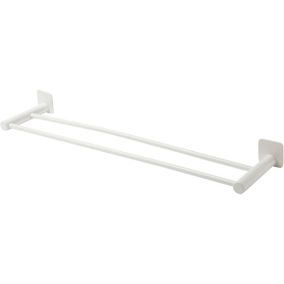 GoodHome Koros White Steel Wall-mounted Double towel rail (W)62.3cm