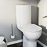 GoodHome Koros White Toilet brush & holder