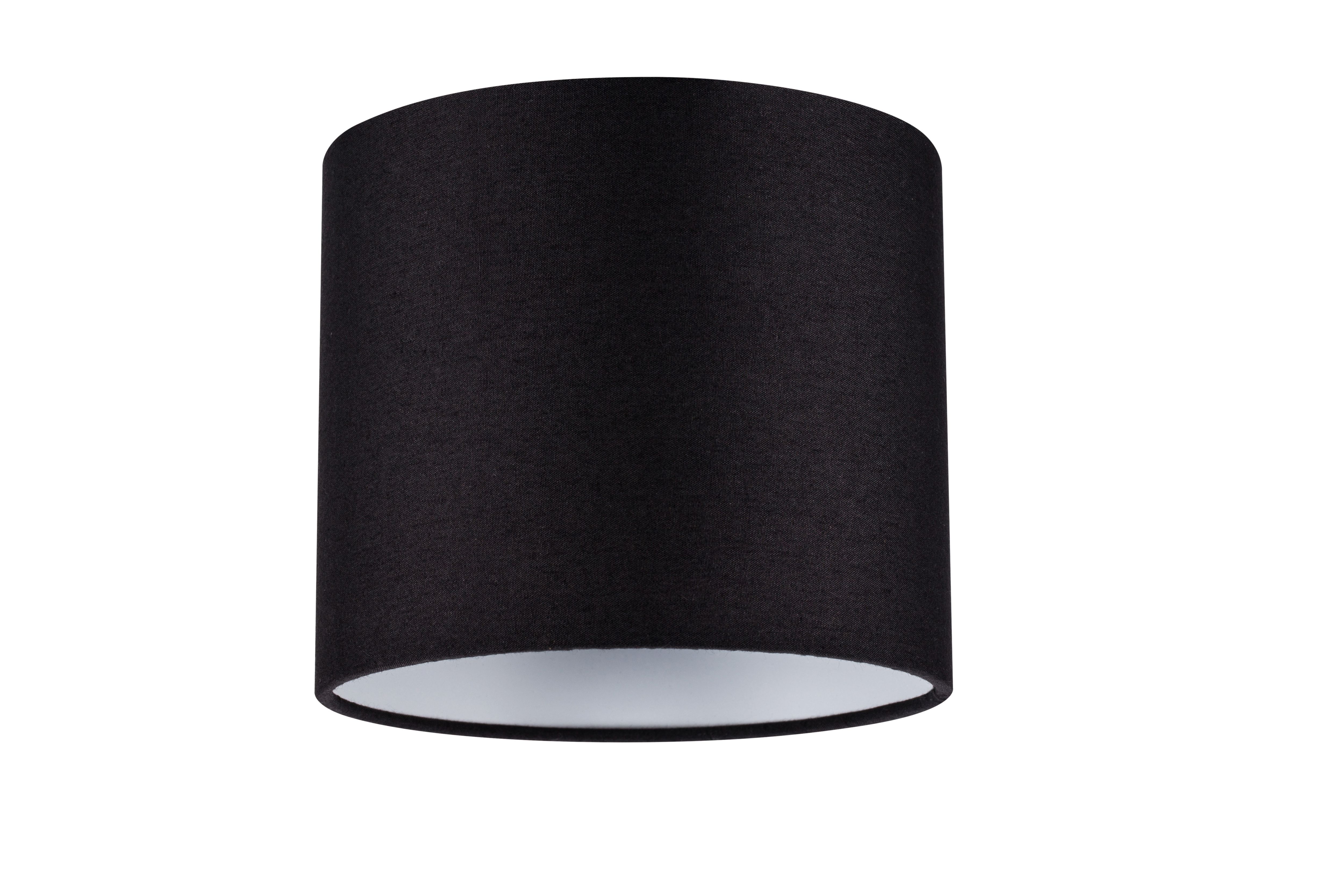 GoodHome Kpezin Charcoal Fabric dyed Circular Light shade (D)15cm
