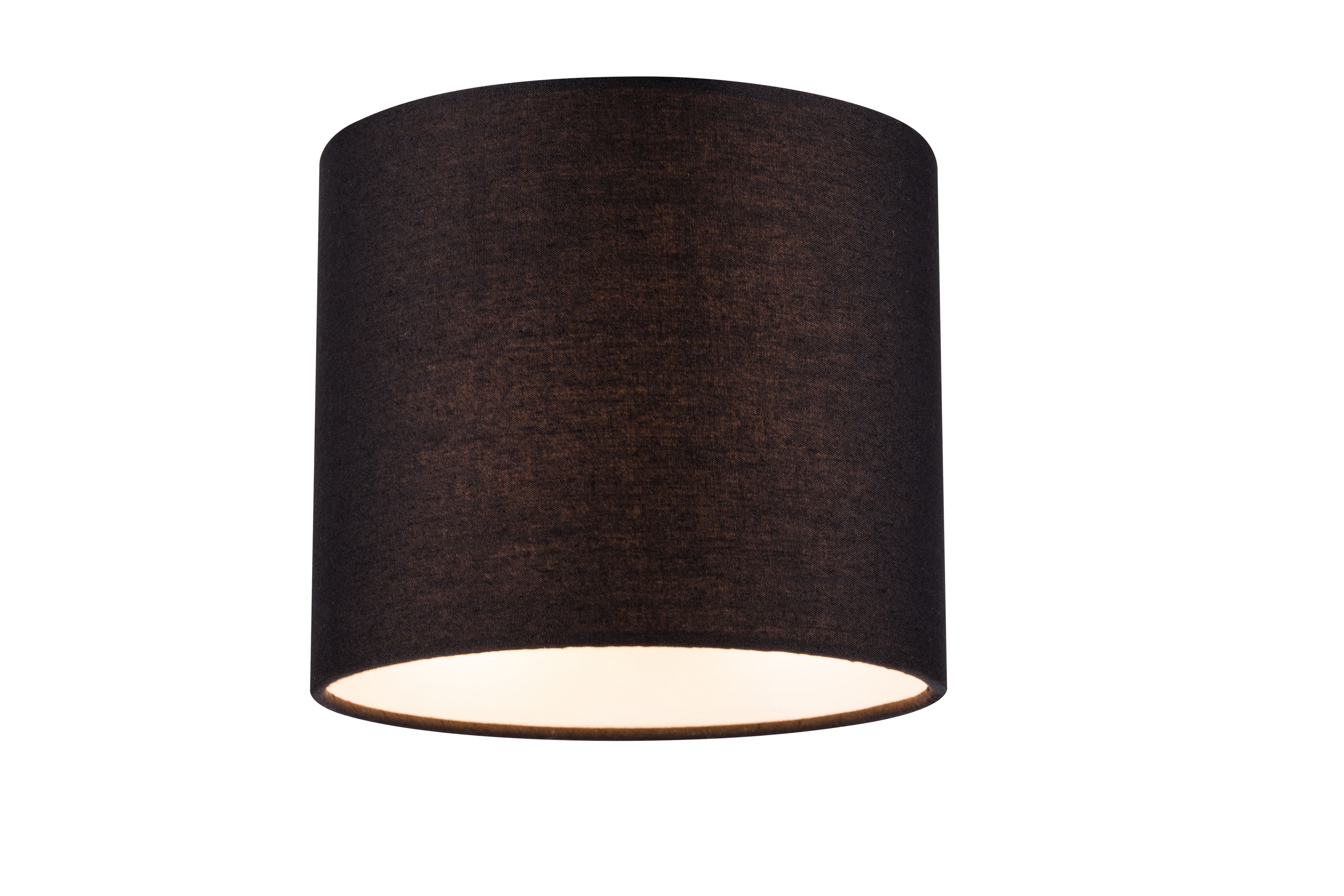 GoodHome Kpezin Charcoal Fabric dyed Circular Light shade (D)15cm