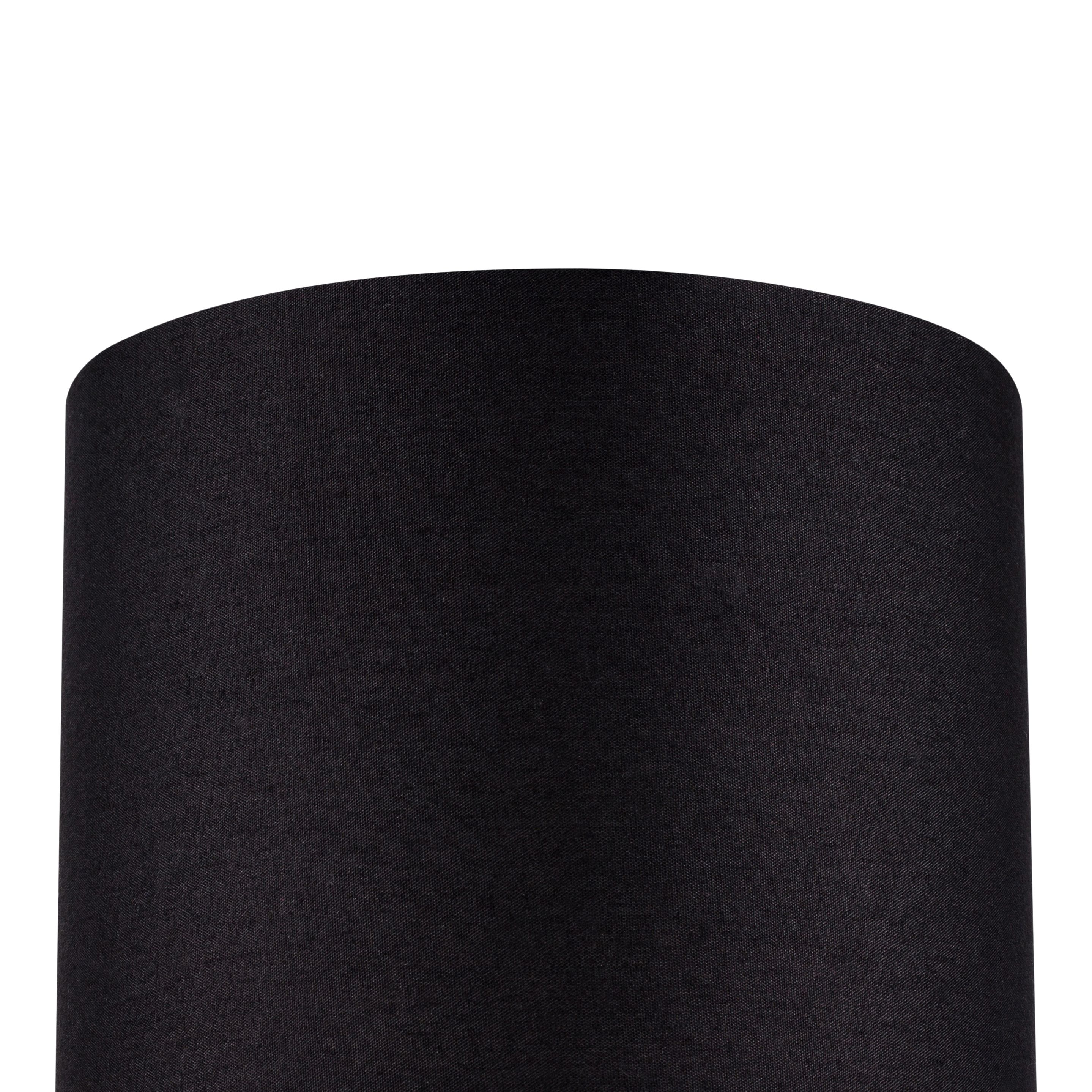 GoodHome Kpezin Charcoal Fabric dyed Circular Light shade (D)15cm