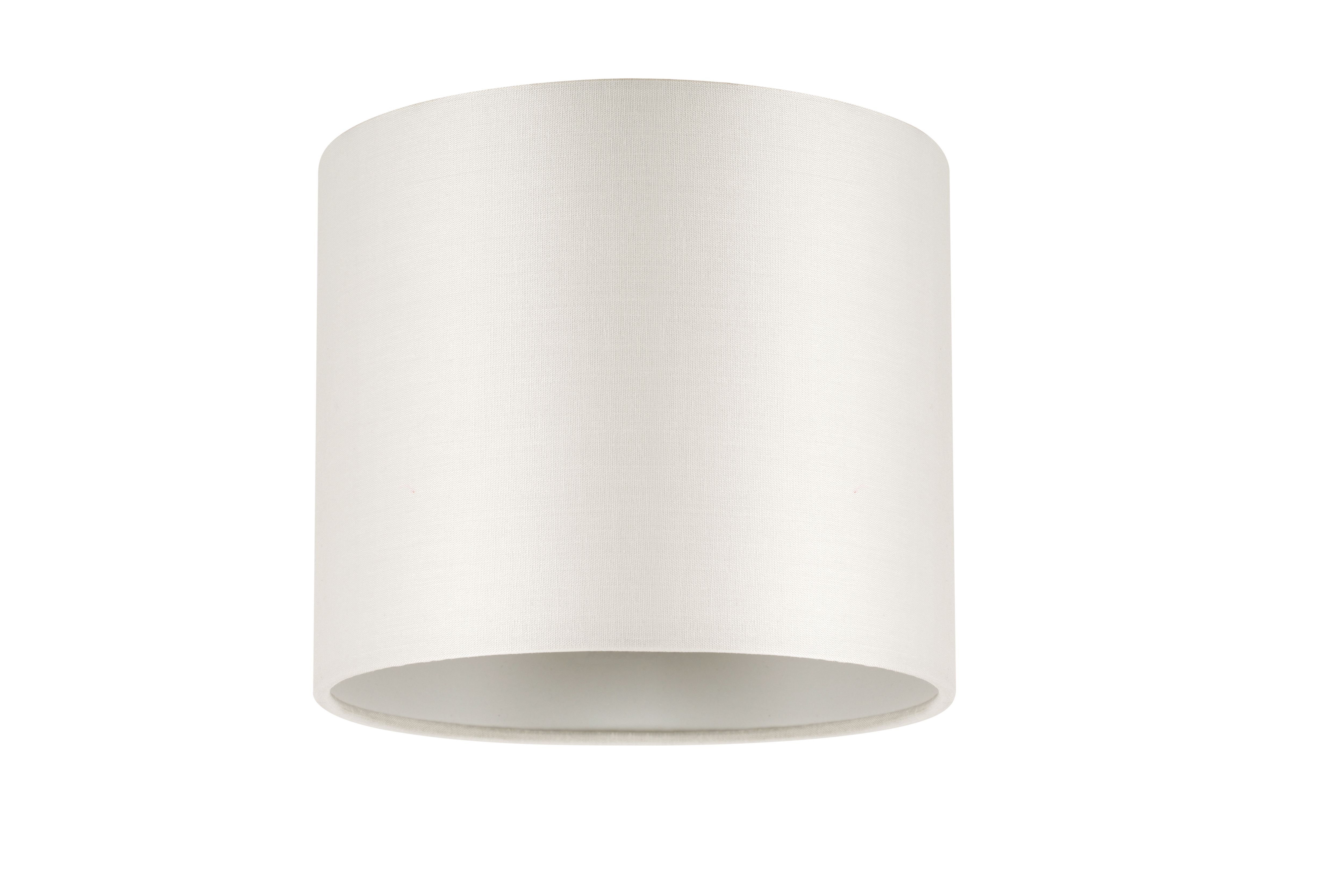 GoodHome Kpezin Cream Fabric dyed Circular Light shade (D)15cm