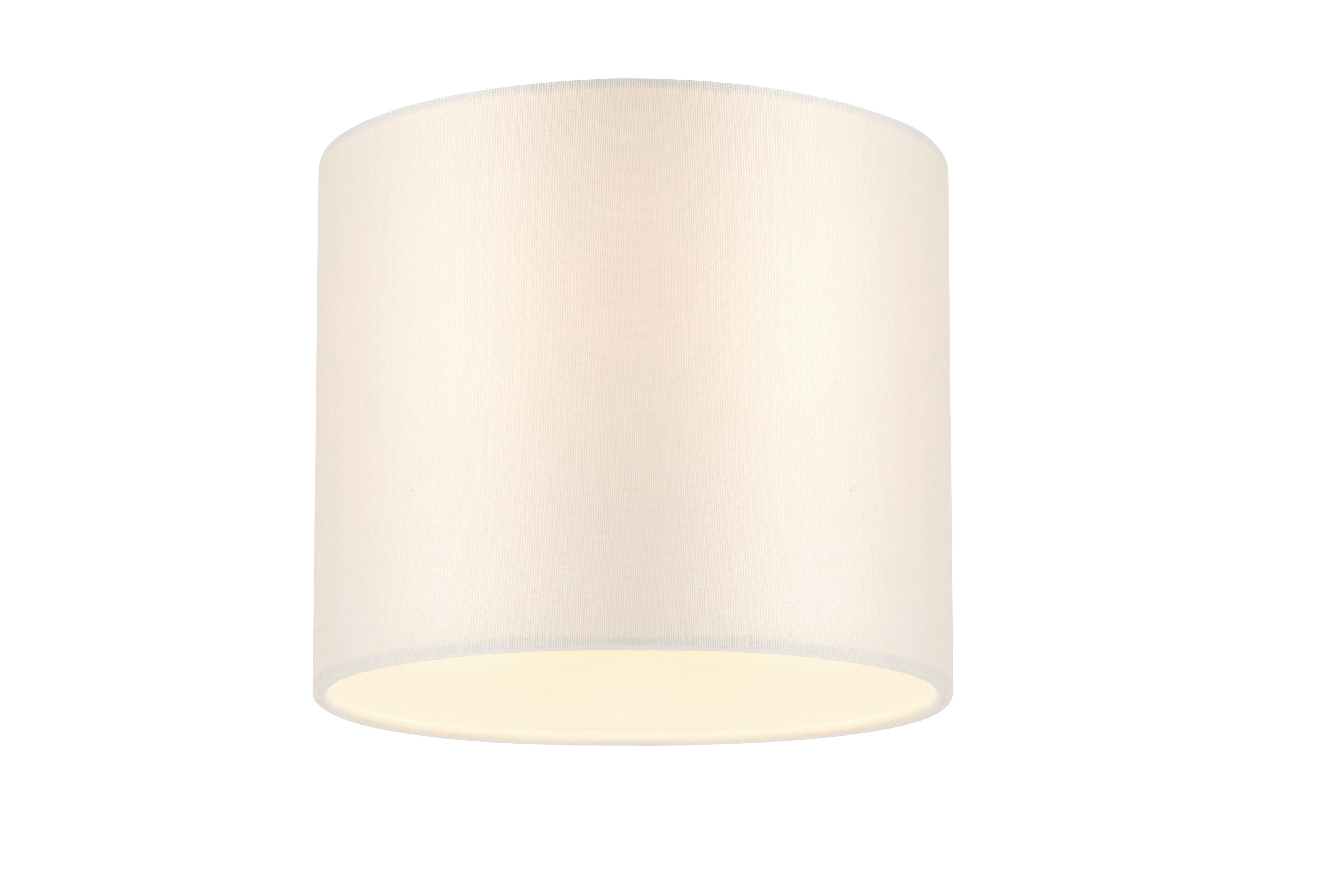 GoodHome Kpezin Cream Fabric dyed Circular Light shade (D)15cm