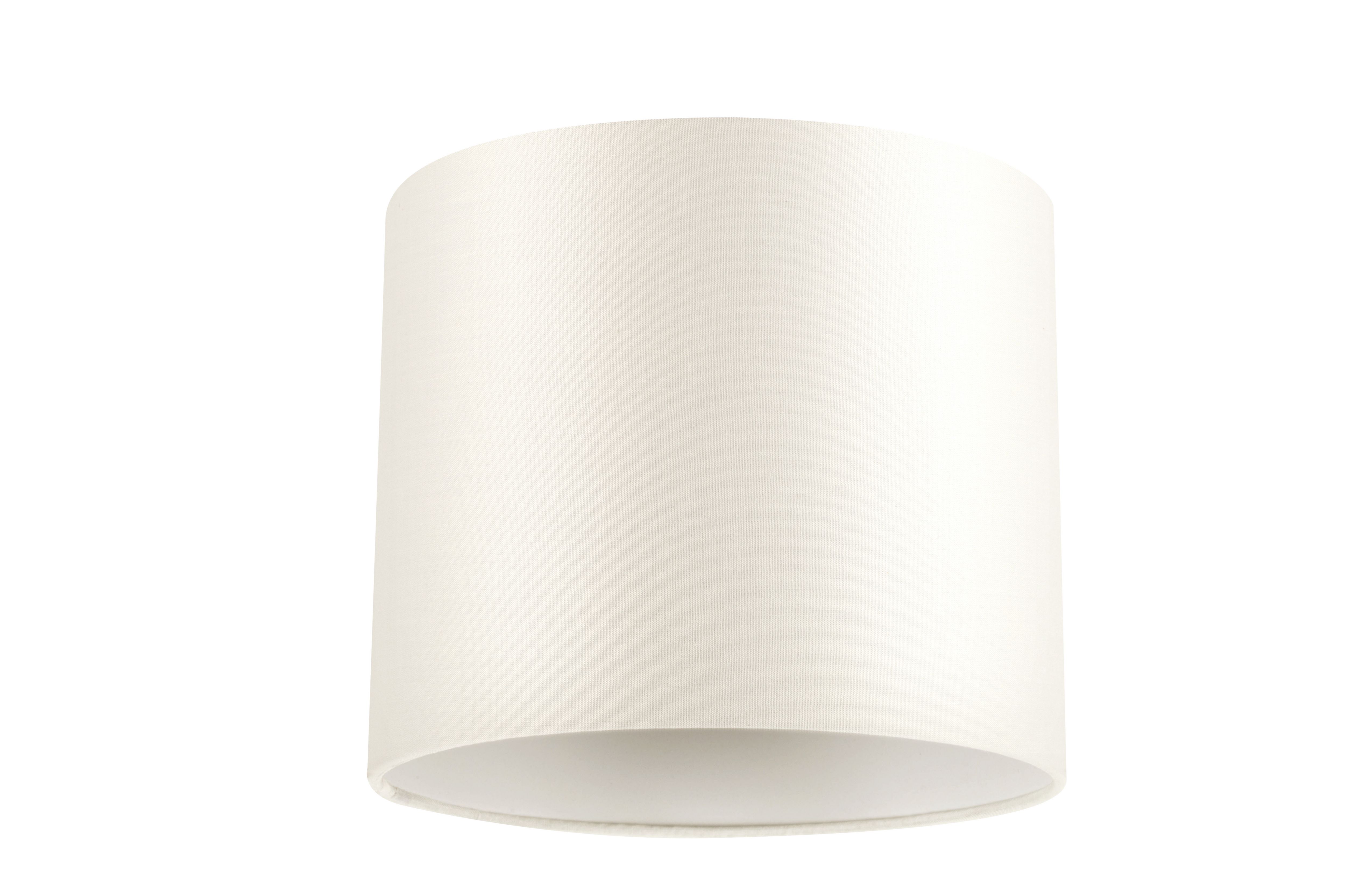 GoodHome Kpezin Cream Fabric dyed Circular Light shade (D)20cm
