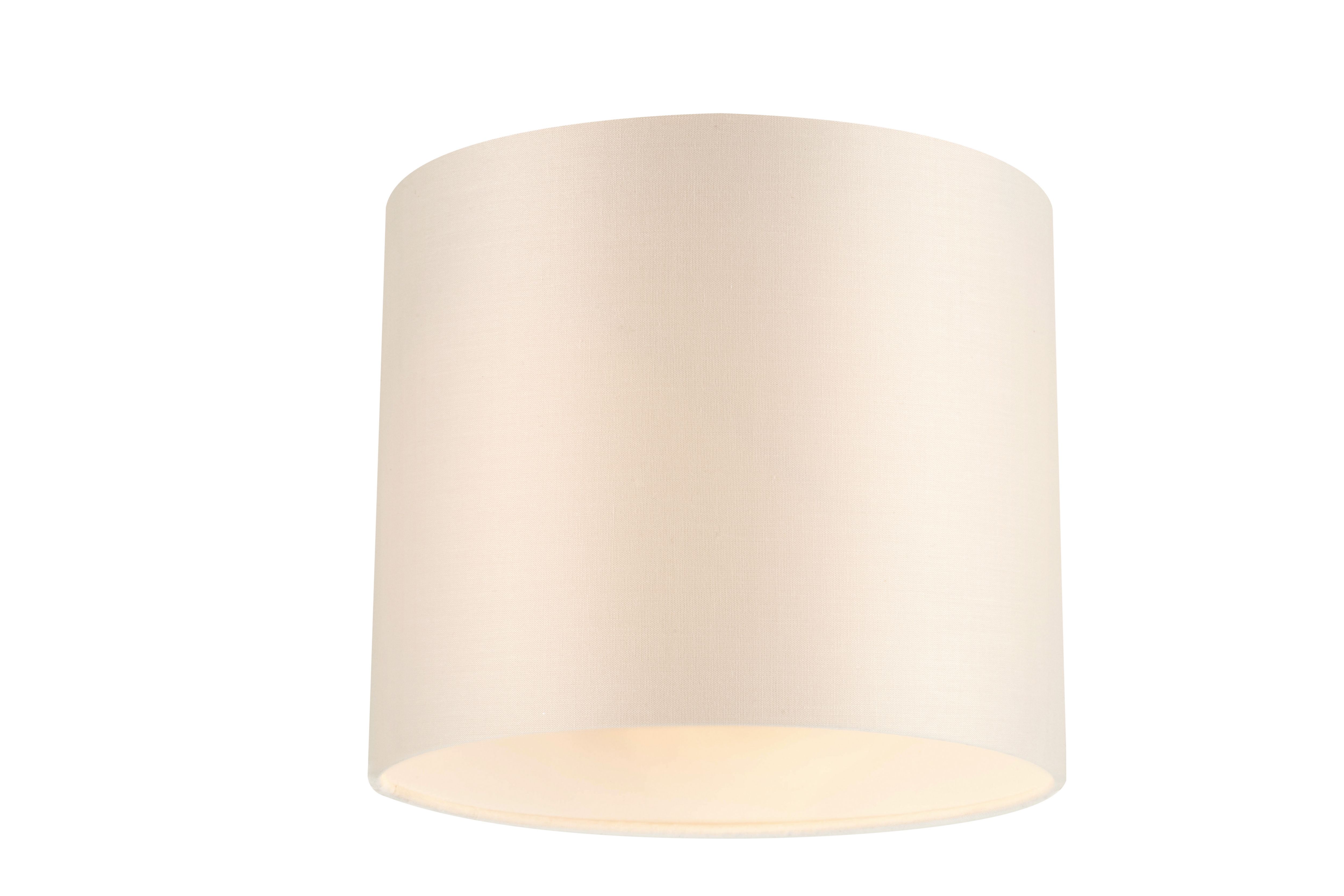 GoodHome Kpezin Cream Fabric dyed Circular Light shade (D)20cm