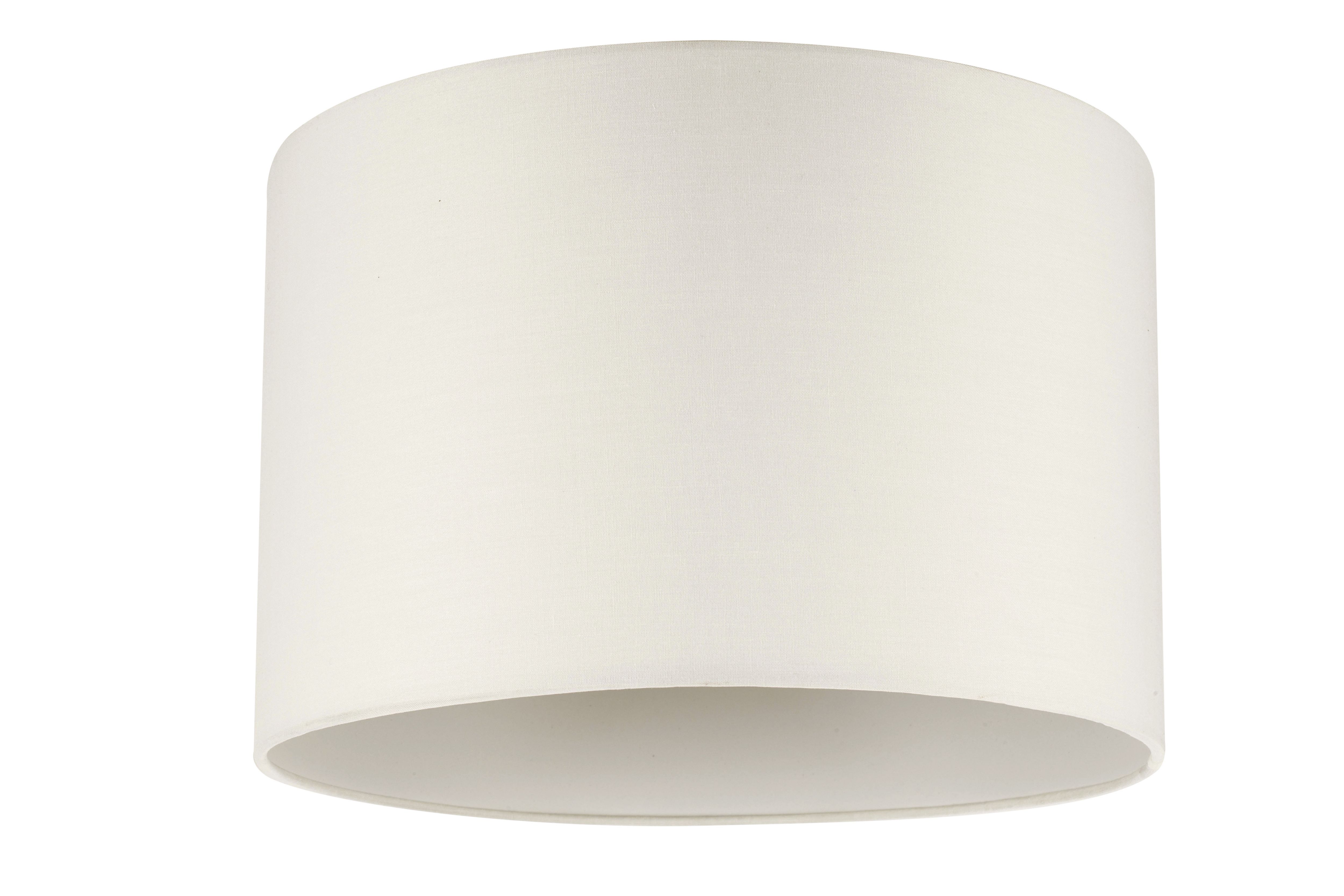 GoodHome Kpezin Cream Fabric dyed Circular Light shade (D)30cm