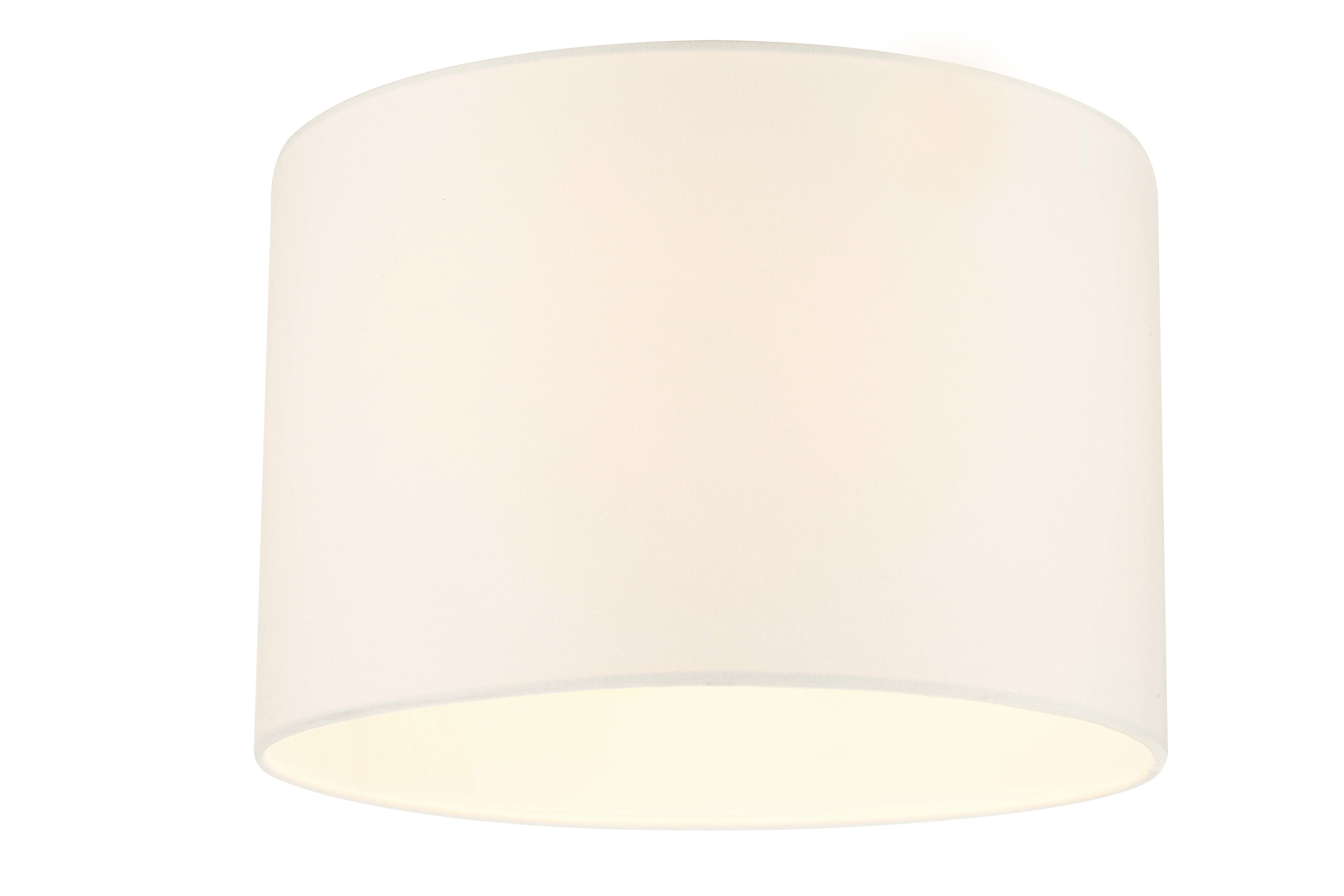 GoodHome Kpezin Cream Fabric dyed Circular Light shade (D)30cm
