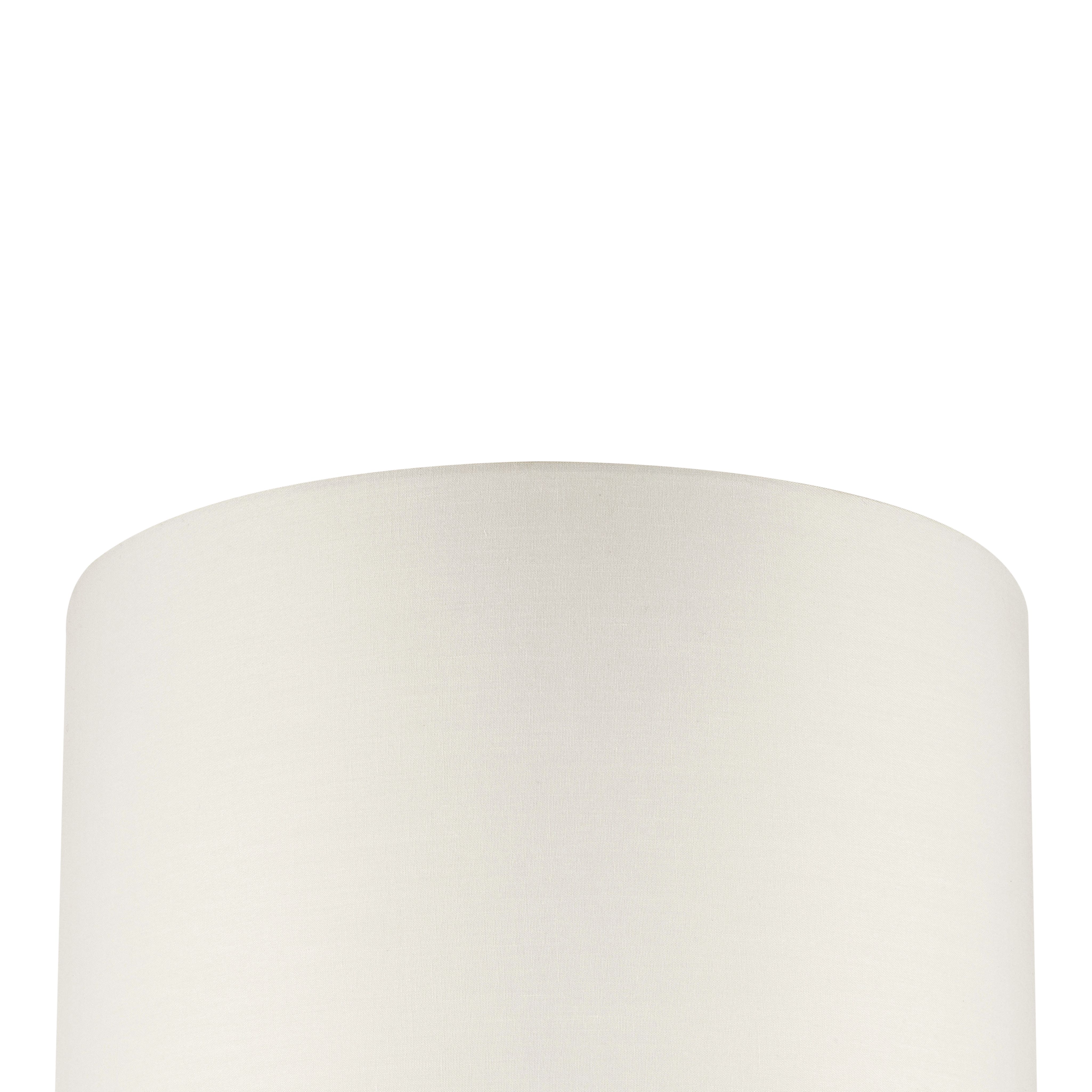 GoodHome Kpezin Cream Fabric dyed Circular Light shade (D)30cm