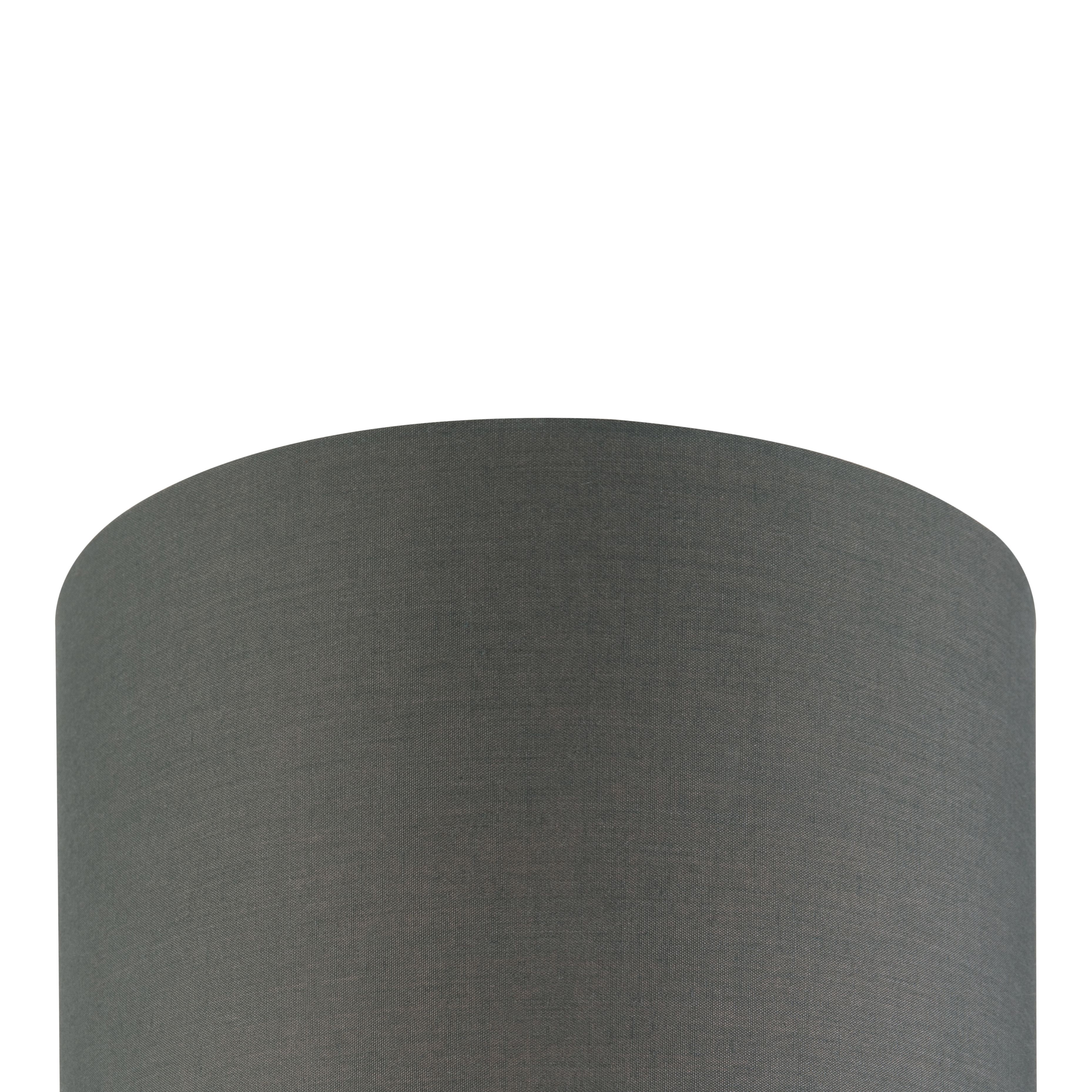 GoodHome Kpezin Dark grey Fabric dyed Circular Light shade (D)20cm