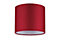 GoodHome Kpezin Dark red Fabric dyed Light shade (D)15cm