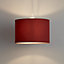 GoodHome Kpezin Dark red Fabric dyed Light shade (D)30cm