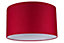 GoodHome Kpezin Dark red Fabric dyed Light shade (D)40cm
